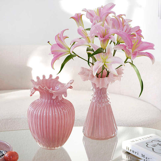 Florero de Cristal Elegante con Diseño de Encaje Francés - Image 13