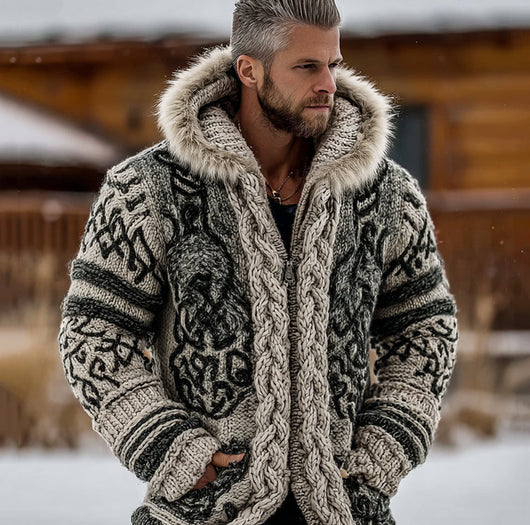 Chaqueta Estilo Vikingo para Hombre con Cierre y Bolsillos Dobles - Image 7