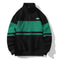 Suéter Cuello Alto Hombre Estilo Europeo Contraste de Colores Casual Deportivo