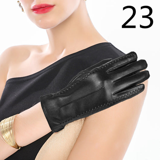 Guantes de Cuero para Moto Invierno Plus Forro Terciopelo Impermeables - Image 44