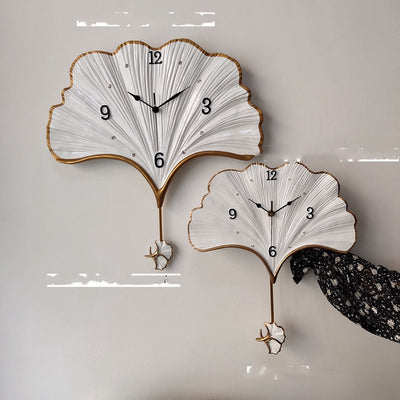 Reloj de Pared Péndulo Hoja de Ginkgo Elegante - Image 7