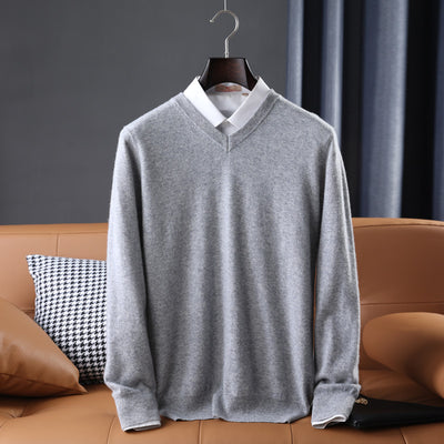 Suéter Escote V Lana Estilo Coreano - Polera Base Versátil - Image 7