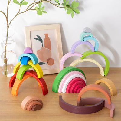 Bloques de Madera Rainbow con Rompecabezas Educativo para Niños - Image 15
