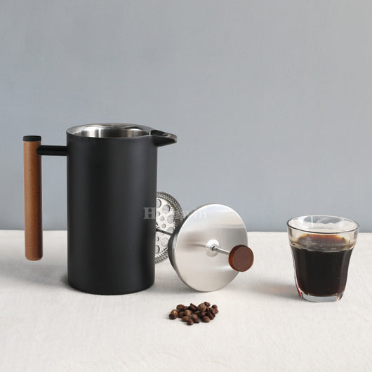 Cafetera Francesa de Acero Inoxidable 304 Doble Capa Ink Style