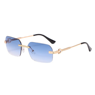 Gafas de Sol Cuadradas con Corte de Cristal Irregular - Image 4