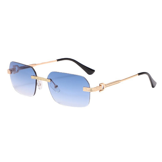 Gafas de Sol Cuadradas con Corte de Cristal Irregular - Image 4