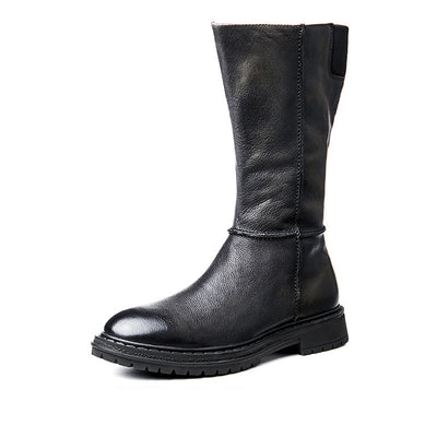 Botas de Cuero Artesanales para Hombre con Suela Gruesa Vintage - Image 12