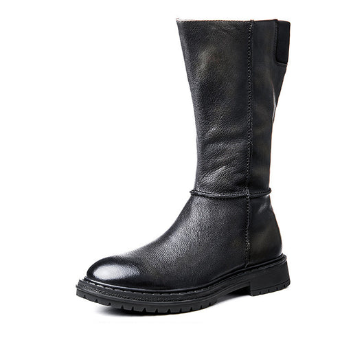 Botas de Cuero Artesanales para Hombre con Suela Gruesa Vintage - Image 12