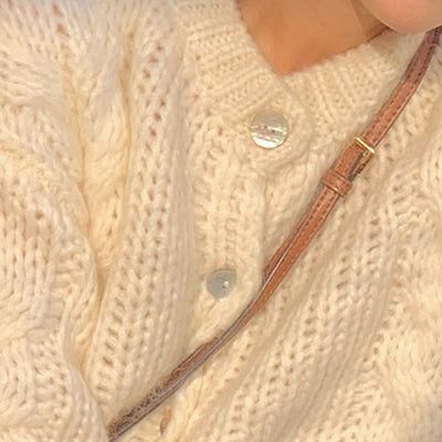 Cardigan de Mohair Tejido a Mano para Mujer - Suéter Holgado y Elegante - Image 5