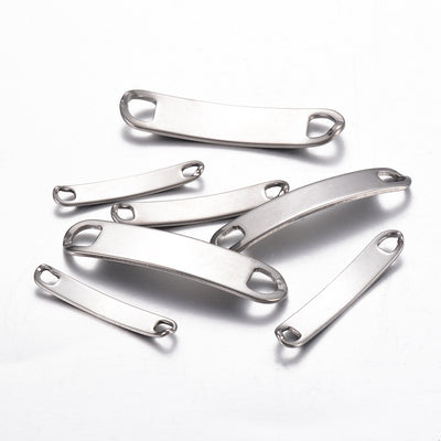 Conector de Pulsera Acero Inoxidable Placa Curva - Image 4
