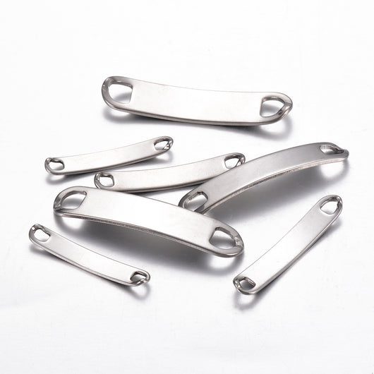 Conector de Pulsera Acero Inoxidable Placa Curva - Image 4