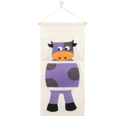 Bolsa Colgante de Algodón y Lino con Diseño Infantil - Organizador de Pared Multifuncional - Image 5