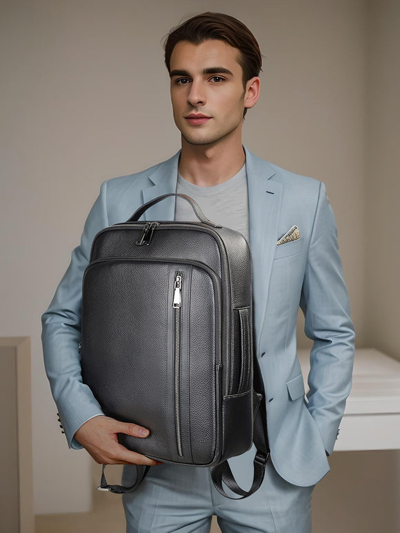 Mochila de Cuero para Hombre - Gran Capacidad Multifuncional