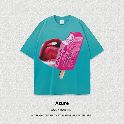 Camiseta Unisex de Manga Corta Estilo Street con Lavado Pesado - Image 7