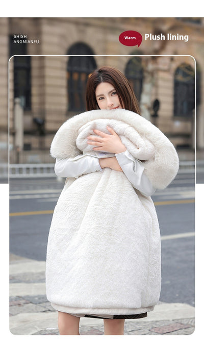 Chaqueta Acolchada Mujer con Cuello de Pelaje y Forro Polar - Image 13