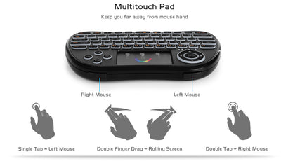 Teclado Inalámbrico H9 con Retroiluminación Táctil Multicolor - Image 4
