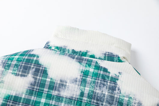Abrigo de Algodón Cuadros Retro Holgado para Invierno - Image 12