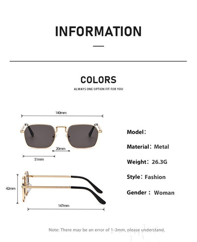 Gold frame square-oval sunglasses with gradient black and grey lenses and black temple tips on a white background. - Image 25