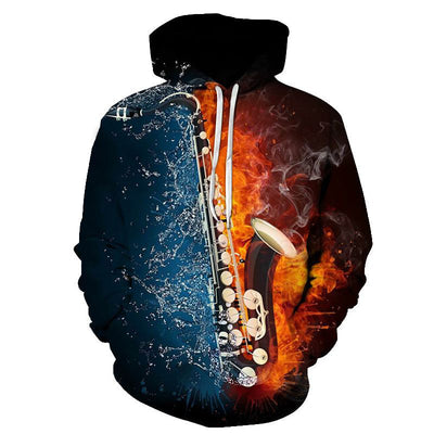 Sudadera con Estampado 3D Llamas Digitales Multicolor - Image 5