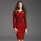 Burgundy cropped sleeves