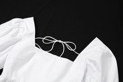 Vestido Elegante de Mangas Princesa, Cuello Único y Espalda Descubierta - Image 12