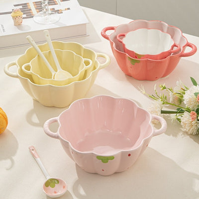 Tazón para Fideos Instantáneos Fresa - Diseño Elegante para el Hogar