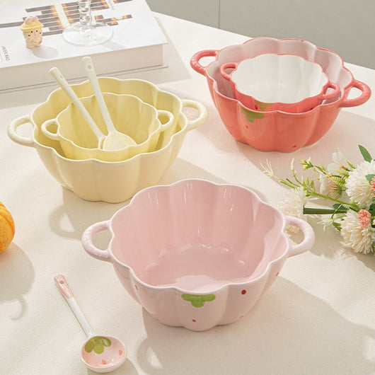 Tazón para Fideos Instantáneos Fresa - Diseño Elegante para el Hogar
