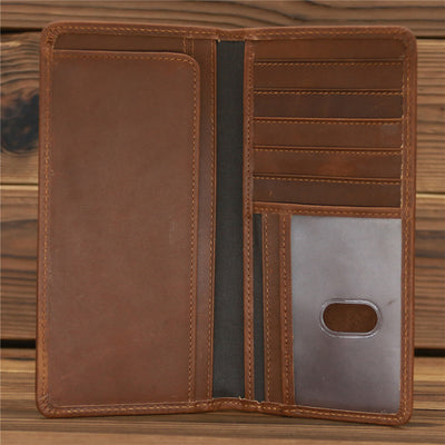 Billetera Larga de Cuero Crazy Horse para Hombre - Image 21