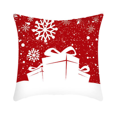 Funda de Cojín Navideño 45cm con Diseño de Reno y Papá Noel en Felpa Corta - Image 16