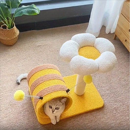 Árbol para Gatos con Túnel y Rascador de Sisal - Marco de Escalada Bee Cat - Image 3