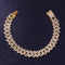Fashion All-match Hip-hop Cuban Anklet Summer Barefoot Full Of Diamonds Golden