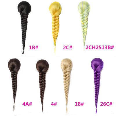 Peluca Trenza Sintética Cola de Caballo Estilo Fishtail para Mujer - Image 39