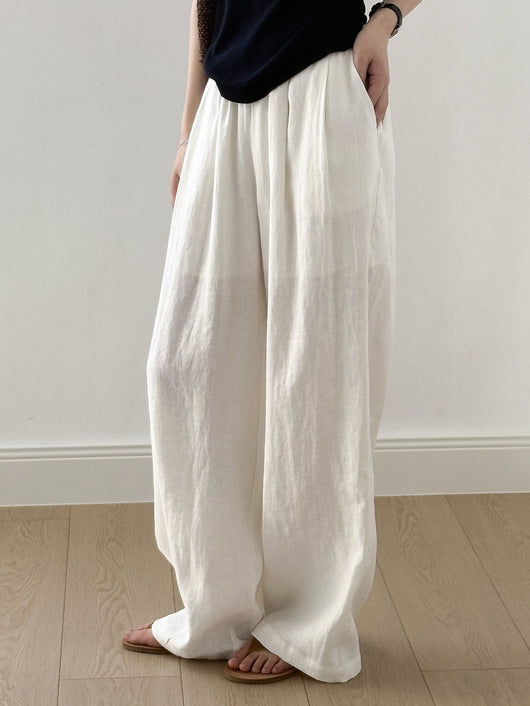 Pantalón Drapeado Slim Cintura Alta con Pierna Ancha - Image 25