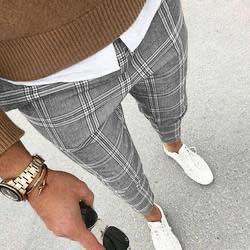 Pantalones Casuales de Cuadros para Hombre - Corte Moderno y Versátil - Image 8