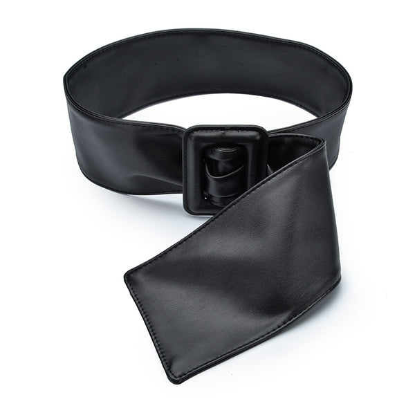 Cinturón Ancho Decorativo para Mujer con Hebilla de Cuero y Bolsa - Image 3