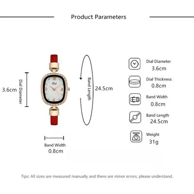 Conjunto Reloj Pulsera Mujer Cuarzo con Cinturón Mármol y Cristales - Image 16