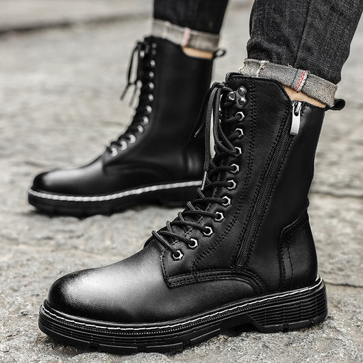 Botas Martin Altas Impermeables para Hombre Talla Grande - Otoño e Invierno - Image 4