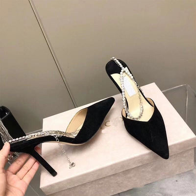 Sandalias Negras con Strass para Mujer - Diseño Sexy y Elegante - Image 4