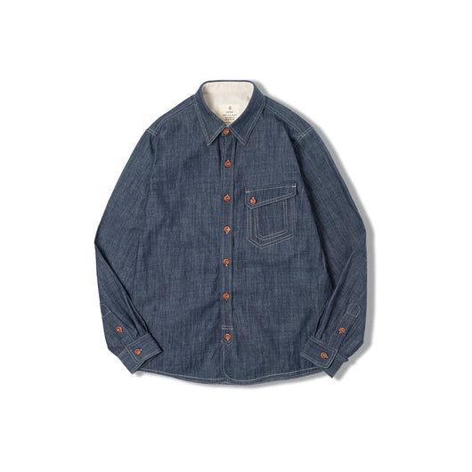 Camisa Vaquera Madden Estilo Retro Americano para Trabajo - Image 6