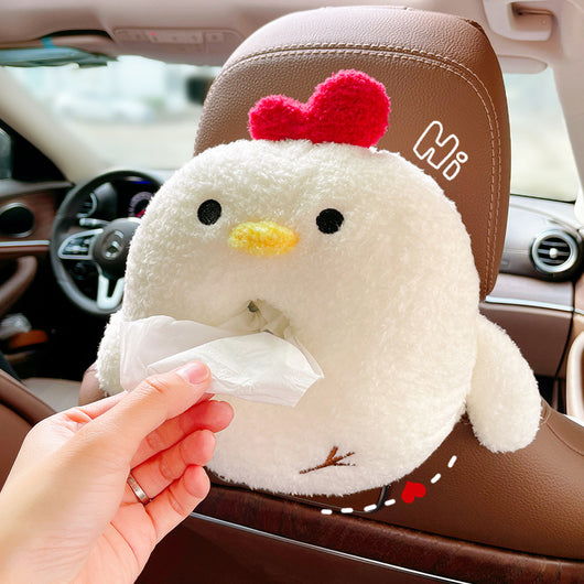 Organizador de Asiento para Auto con Dispensador de Pañuelos y Diseño Peluche - Image 6