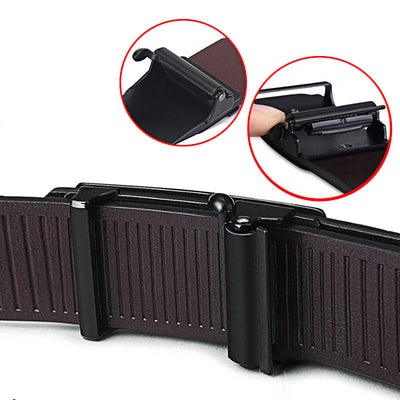 Cinturón de Cuero para Hombre con Hebilla Automática sin Agujeros - Image 3