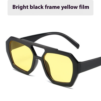 Minimalist square fashion sunglasses with a tortoiseshell frame and light brown lenses, angled view. - Image 12