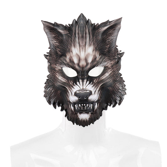 Máscara de Lobo Animal Semirrostro Carnaval Mascarada EVA