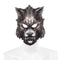 Máscara de Lobo Animal Semirrostro Carnaval Mascarada EVA