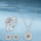 Conjunto de Anillo y Collar Moissanita Estilo Coreano Asterismo
