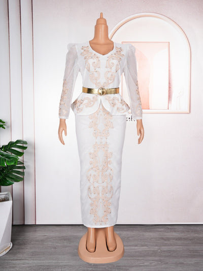Vestido Formal de Lujo con Pedrería y Escote en V - Image 28