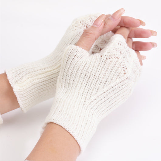 Guantes sin dedos tejidos para mujer - Abrigo perfecto para otoño e invierno - Image 7