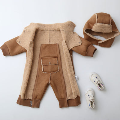 Enterizo Infantil con Capucha y Pelaje - Abrigo Tipo Pijama - Image 27