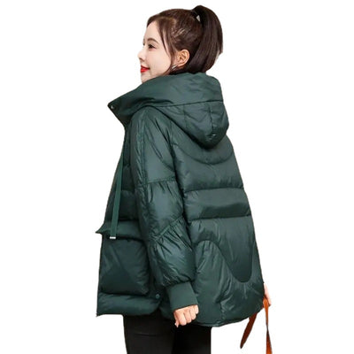 Chaqueta Corta Abrigada Oversize para Mujer Talla Grande - Image 7