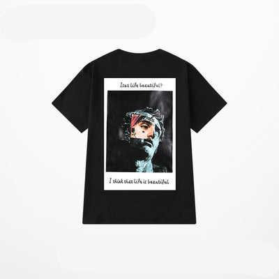 Playera de Manga Corta con Estampado de Letras Marca Ins Tide - Image 10